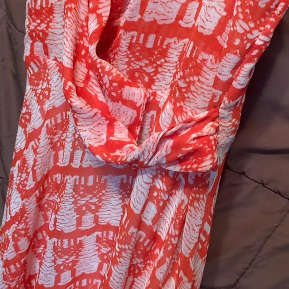 Hem and Thread Rust and White Mini Dress - Picture 6 of 6